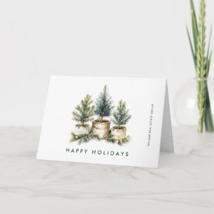 Cartes Pour Fêtes Annuelles Mini Élégant Pine Tree Noël Entreprise