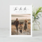 Cartes Pour Fêtes Annuelles Mini-Famille Photo Fa La Script (Debout devant)