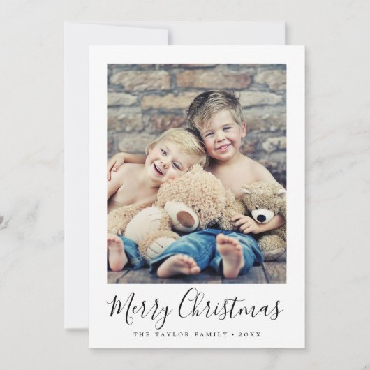 Cartes Pour Fêtes Annuelles Mini Joyeux Noël année en révision Portrait (Devant)