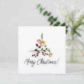 Cartes Pour Fêtes Annuelles Mini Joyeux Noël feuillage forestier de Noël (Debout devant)