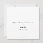 Cartes Pour Fêtes Annuelles Mini Joyeux Noël feuillage forestier de Noël (Dos)