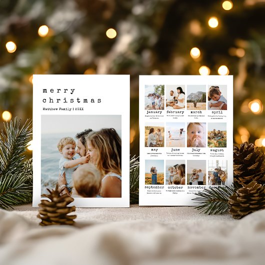 Cartes Pour Fêtes Annuelles Mini machine à écrire Noël Année d'examen photo