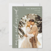 Cartes Pour Fêtes Annuelles Mini-mariés photo Joyeux et mariés (Devant)