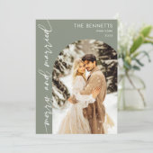 Cartes Pour Fêtes Annuelles Mini-mariés photo Joyeux et mariés (Debout devant)