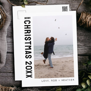 Cartes Pour Fêtes Annuelles Mini-moderne une photo Noël personnalisé