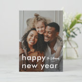 Cartes Pour Fêtes Annuelles Mini photo moderne Nouvel An (Debout devant)