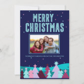 Cartes Pour Fêtes Annuelles Mini-stylé Noël de pin d'hiver (Devant)