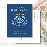 Cartes Pour Fêtes Annuelles Miniature Bleue Simple Limite Bougies Bonne Hanouk<br><div class="desc">Si vous avez besoin d'une personnalisation supplémentaire,  n'hésitez pas à m'envoyer un message sur yellowfebstudio@gmail.com .</div>