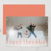 Cartes Pour Fêtes Annuelles Miniature de photos de Noël Hanoukka (Devant / Derrière)