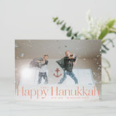 Cartes Pour Fêtes Annuelles Miniature de photos de Noël Hanoukka (Debout devant)