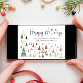 Cartes Pour Fêtes Annuelles Miniature moderne des arbres de Noël