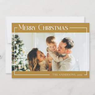 Cartes Pour Fêtes Annuelles Miniature moderne Famille de Noël Photo Moutarde O