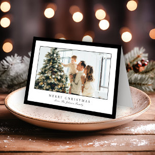 Cartes Pour Fêtes Annuelles Miniature noire photo Élégant Noël