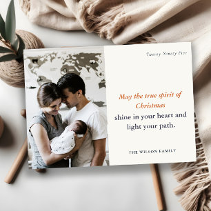 Cartes Pour Fêtes Annuelles Minimal 1 Photo Marine Rust Dusky Christmas Spirit