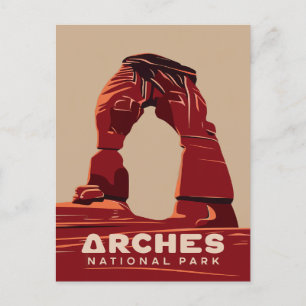 Cartes Pour Fêtes Annuelles Minimal Arches National Park Voyage Cadeau Souveni