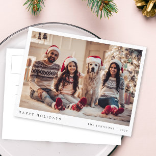 Cartes Pour Fêtes Annuelles Minimal Christmas Photo Modern Family Portrait