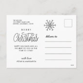 Cartes Pour Fêtes Annuelles Minimal de flocon de neige simple (Dos)