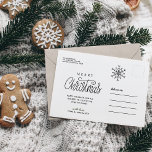 Cartes Pour Fêtes Annuelles Minimal de flocon de neige simple<br><div class="desc">Minimal de flocon de neige simple</div>