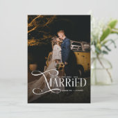 Cartes Pour Fêtes Annuelles Minimal First Christmas Married Couples 2 Photos (Debout devant)