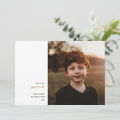 Cartes Pour Fêtes Annuelles Minimal moderne | Gratitude Photo Gold (Debout devant)