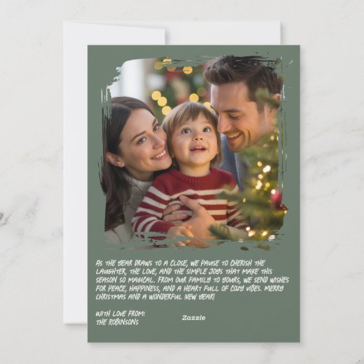 Cartes Pour Fêtes Annuelles Minimal Nordic Funny Cat Retro Christmas Photo (Dos)