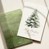 Cartes Pour Fêtes Annuelles Minimal Pine Tree Christmas Card