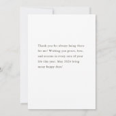 Cartes Pour Fêtes Annuelles Minimal Winter Forest Path, New Year (Dos)