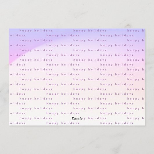 Cartes Pour Fêtes Annuelles Minimalisme de dégradé doux moderne Noël heureux (Dos)