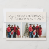 Cartes Pour Fêtes Annuelles Minimalisme Élégant Multiphoto (Devant)