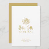 Cartes Pour Fêtes Annuelles Minimalist Christmas Bouquet Script Calligraphy (Devant / Derrière)