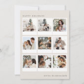 Cartes Pour Fêtes Annuelles Minimalist Creamy Boho Photo collage Christmas (Devant)