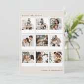 Cartes Pour Fêtes Annuelles Minimalist Creamy Boho Photo collage Christmas (Debout devant)