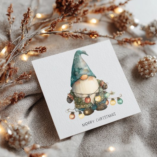 Cartes Pour Fêtes Annuelles Minimalist Gnome Merry Christmas