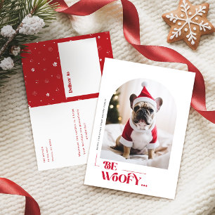 Cartes Pour Fêtes Annuelles Minimaliste Drôle Chien Animal de Compagnie Arche 