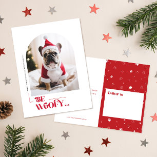 Cartes Pour Fêtes Annuelles Minimaliste Drôle Chien Animal de compagnie Arche
