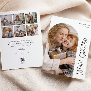 Cartes Pour Fêtes Annuelles Minimaliste Joyeux Noël Arche Photo & Collage