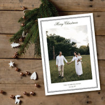 Minimaliste Joyeux Noël Classique Bordure Simple