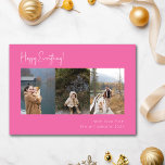 Cartes Pour Fêtes Annuelles Minimaliste manuscrit rose chaud Multi-photo Quatr<br><div class="desc">Partagez votre gaieté de vacances avec cette Minuscule carte de vacances à quatre photos manuscrites Hot Pink. Doté d'un script et d'un espace manuscrits rose vif pour quatre de vos photos préférées, cette carte allie simplicité et audace. Idéal pour présenter des souvenirs chéris, ce design moderne est idéal pour ceux...</div>