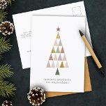 Cartes Pour Fêtes Annuelles Minimaliste moderne Blush Gold Simple Arbre de Noë<br><div class="desc">Je vous souhaite un Noël minimaliste ! 🌟 Envoyez vos souhaits chaleureux avec notre Carte d'Arbre de Noël Or Blush Faux moderne. Une élégance simple pour une saison joyeuse. Répandez la joie de vacances avec style! 🎄 #MinimalistHolidayCard #FestiveSalutations</div>