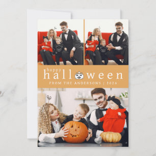 Cartes Pour Fêtes Annuelles Minimaliste moderne Éffrayant Happy Halloween 3 Ph