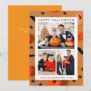Cartes Pour Fêtes Annuelles Minimaliste moderne Éffrayant Happy Halloween 3 Ph
