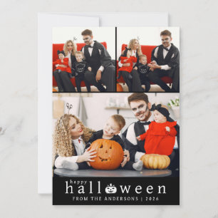 Cartes Pour Fêtes Annuelles Minimaliste moderne Éffrayant Happy Halloween 3 Ph