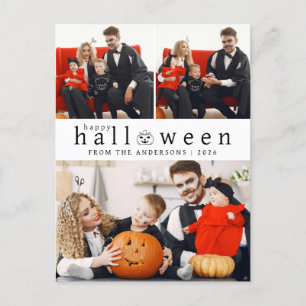 Cartes Pour Fêtes Annuelles Minimaliste moderne Éffrayant Happy Halloween 3 Ph