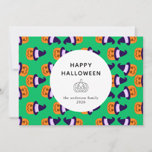 Cartes Pour Fêtes Annuelles Minimaliste moderne Éffrayant Happy Halloween 3 Ph