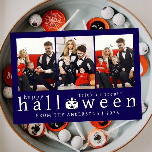 Cartes Pour Fêtes Annuelles Minimaliste moderne Éffrayant Happy Halloween 3 Ph