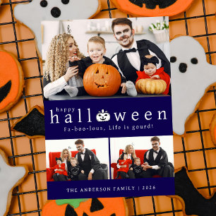 Cartes Pour Fêtes Annuelles Minimaliste moderne Éffrayant Happy Halloween 3 Ph