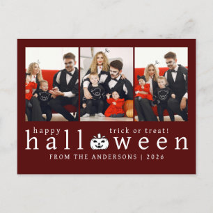 Cartes Pour Fêtes Annuelles Minimaliste moderne Éffrayant Happy Halloween 3 Ph