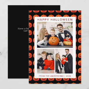 Cartes Pour Fêtes Annuelles Minimaliste moderne Éffrayant Happy Halloween 3 Ph