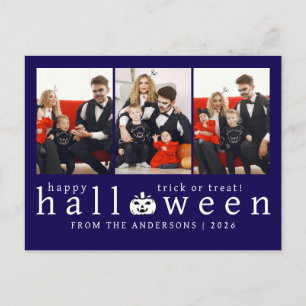 Cartes Pour Fêtes Annuelles Minimaliste moderne Éffrayant Happy Halloween 3 Ph