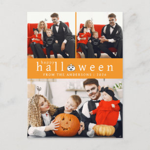 Cartes Pour Fêtes Annuelles Minimaliste moderne Éffrayant Happy Halloween 3 Ph